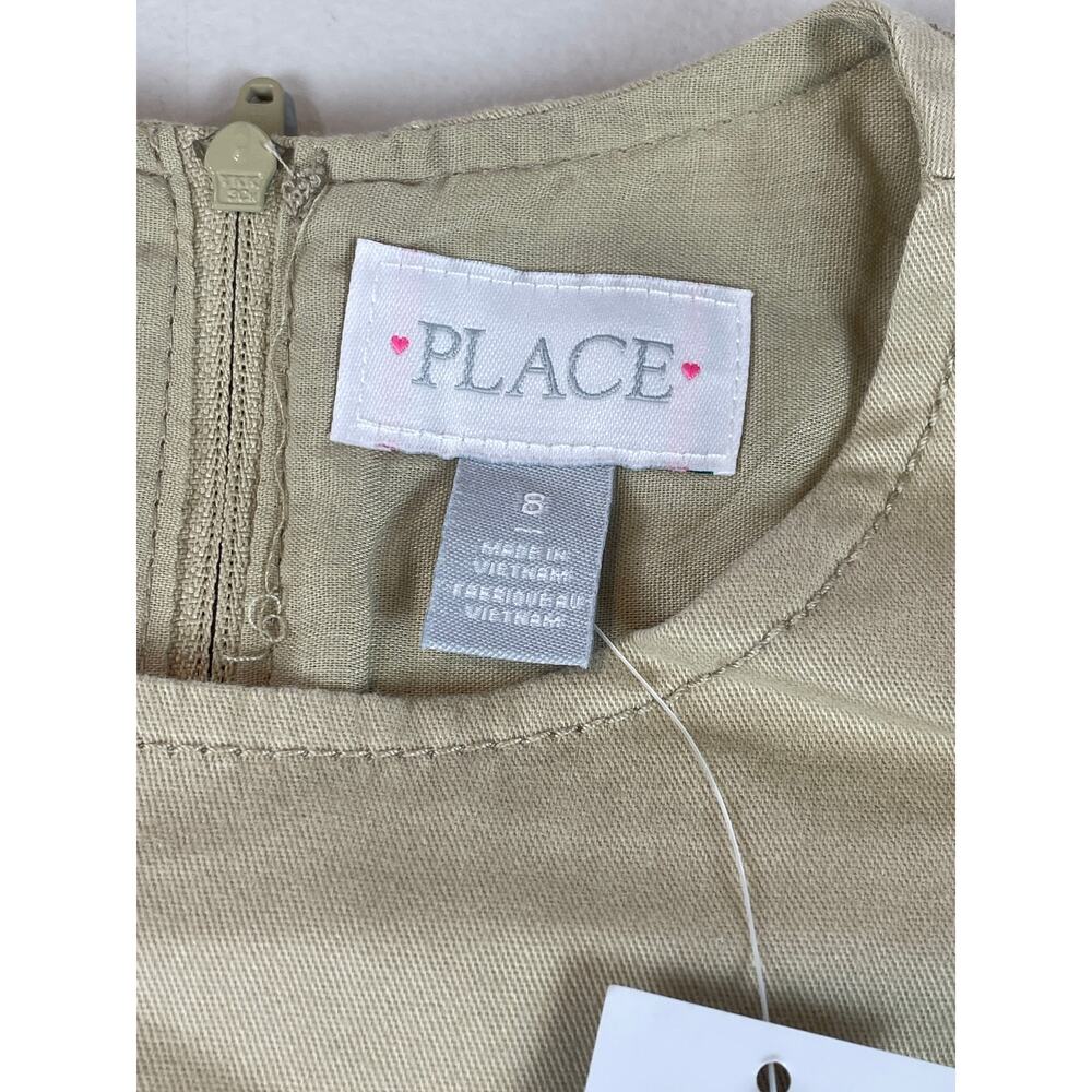 The Children’s Place Sandy Tan Sleeveless Jumper Dress Size 8 New With Tag - Picture 2 of 4